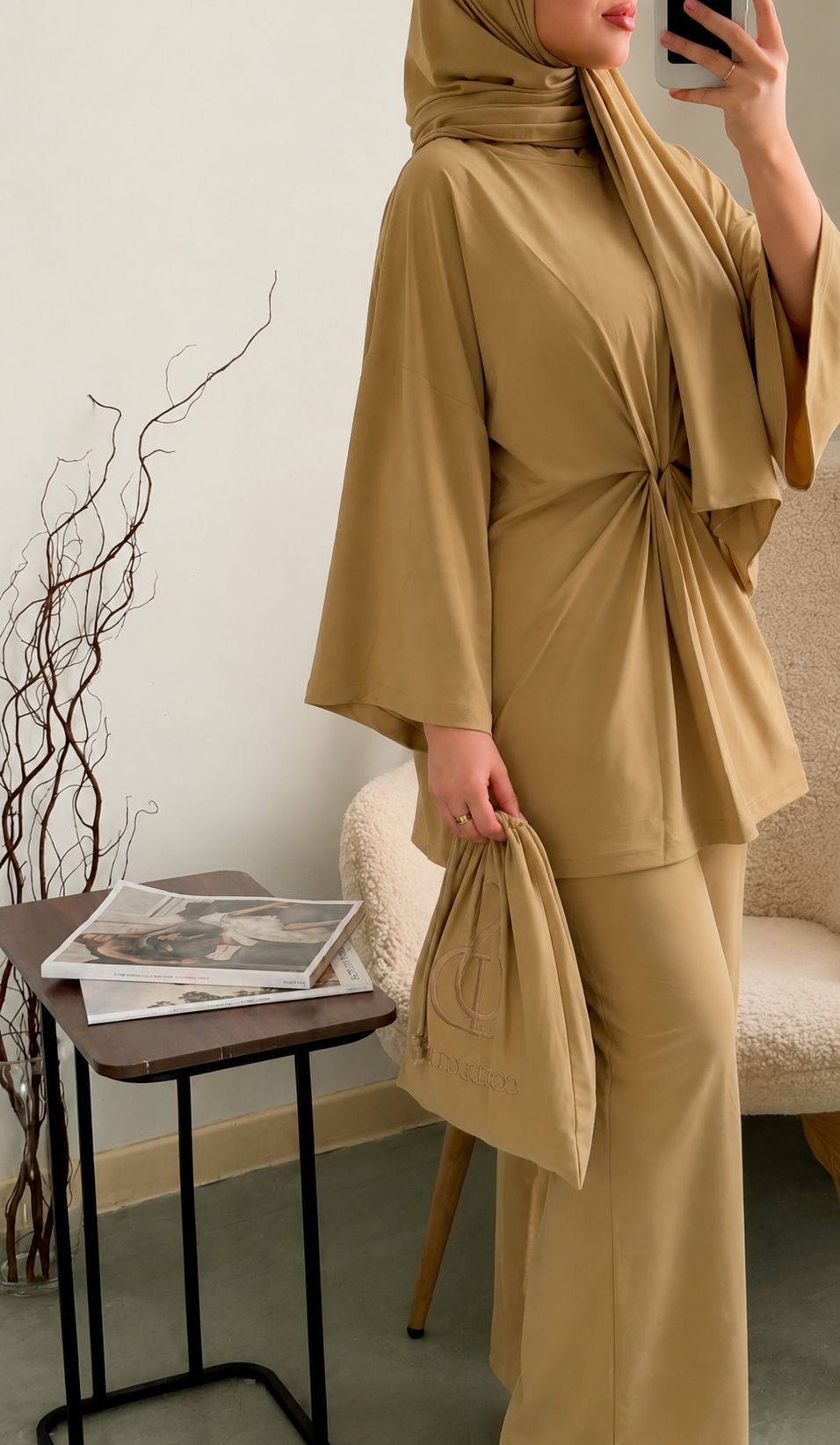 Burkini noeud 4 pièces - Burkini olive – Image 3