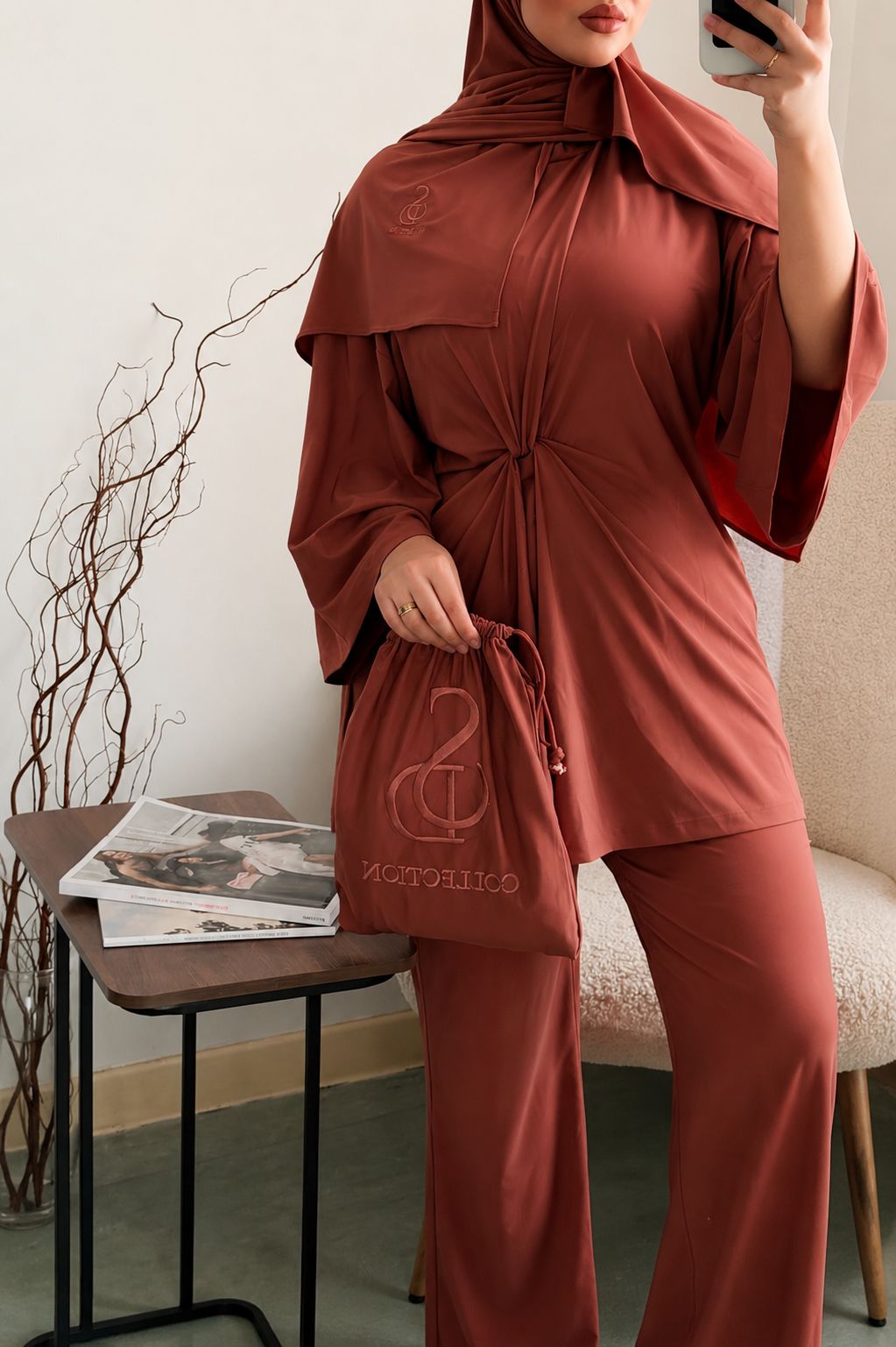 Burkini noeud 4 pièces - Burkini teracota – Image 2